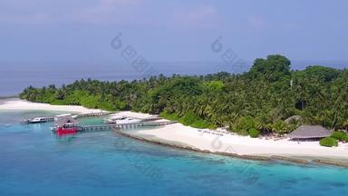 空中旅游田园旅游海滩时间蓝色的环礁湖清洁桑迪背景